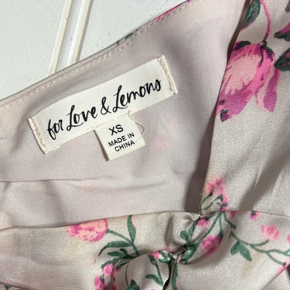 For Love And Lemons Palais Floral Crop Top in Gris Size XS - Picture 6 of 15